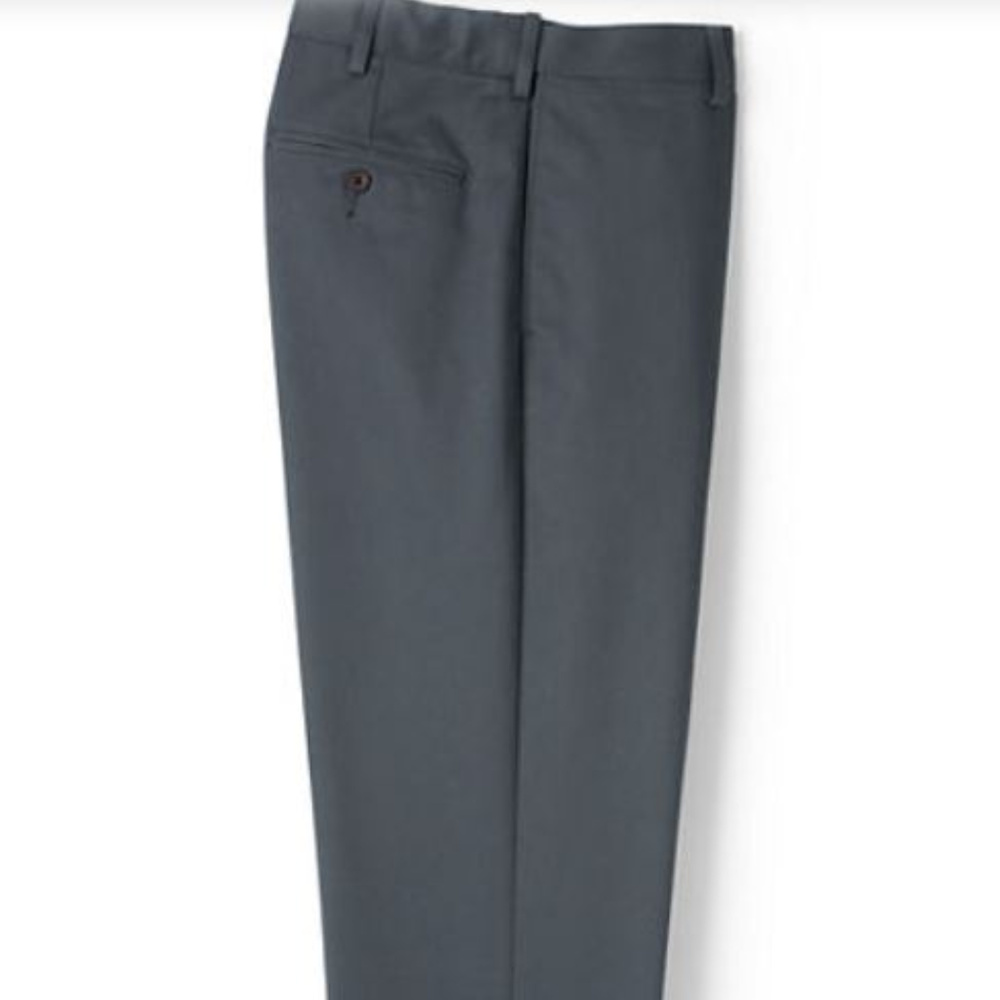 LANDS' END GRAY TAILORED FIT CHINO PANTS 37 x 35 - Picture 1 of 4